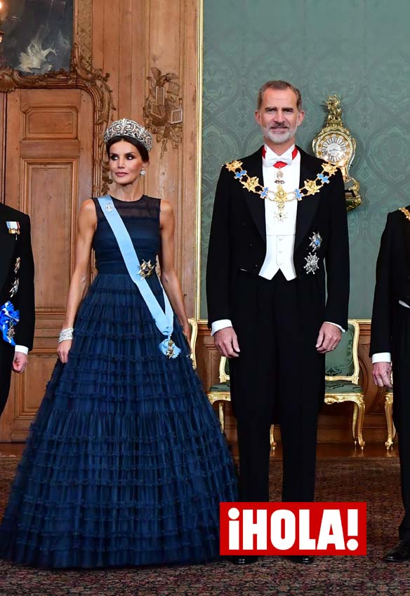 Reina Letizia con vestido de H&M en Suecia
